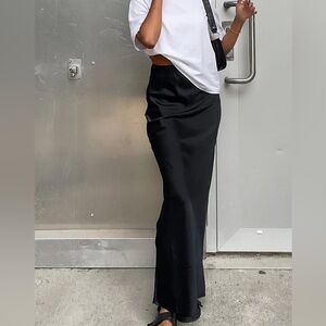 Utility Satin Maxi Skirt